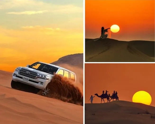 Sunrise over Dubai dunes